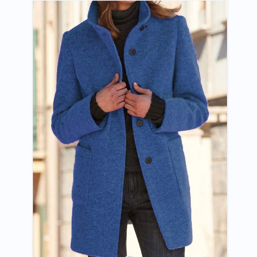 Adrienne — Manteau Long Femme Col Montant Poches Plaquées, Nelly Boutique — image 2