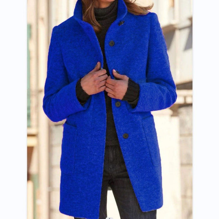 Adrienne — Manteau Long Femme Col Montant Poches Plaquées, Nelly Boutique — image 3