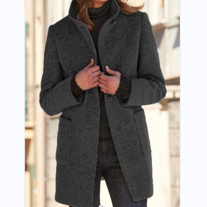 Adrienne — Manteau Long Femme Col Montant Poches Plaquées, Nelly Boutique — image 6