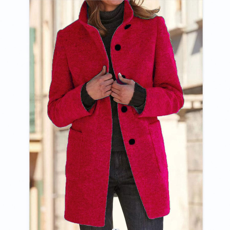 Adrienne — Manteau Long Femme Col Montant Poches Plaquées, Nelly Boutique — image 7
