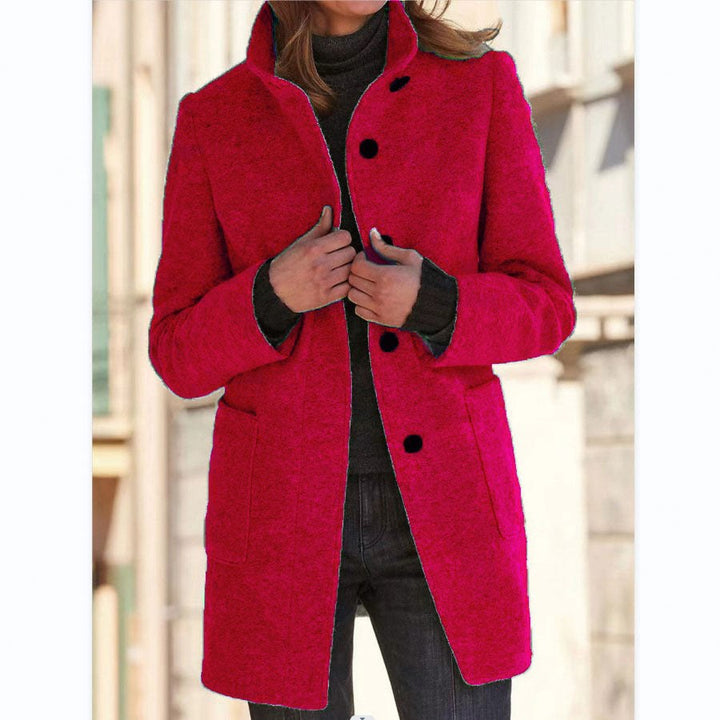 Adrienne — Manteau Long Femme Col Montant Poches Plaquées, Nelly Boutique — image 7