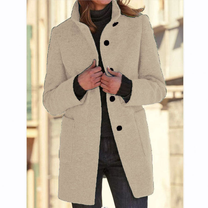 Adrienne — Manteau Long Femme Col Montant Poches Plaquées, Nelly Boutique — image 8