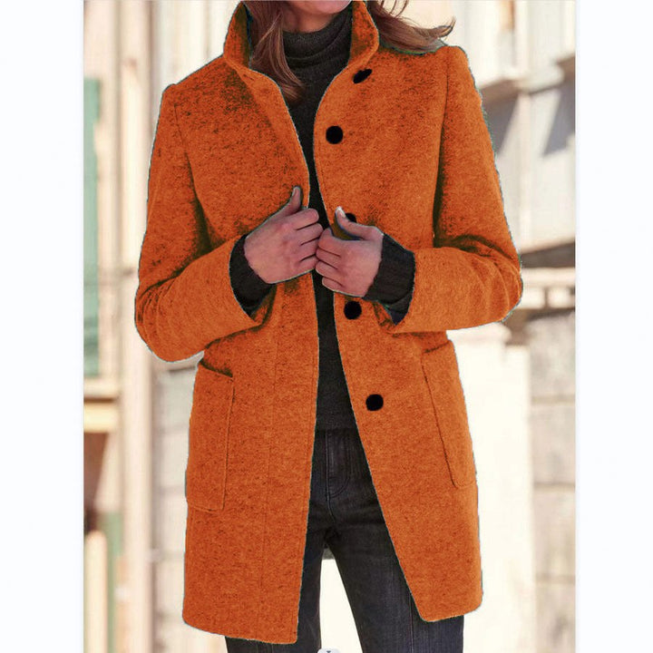 Adrienne — Manteau Long Femme Col Montant Poches Plaquées, Nelly Boutique — image 9