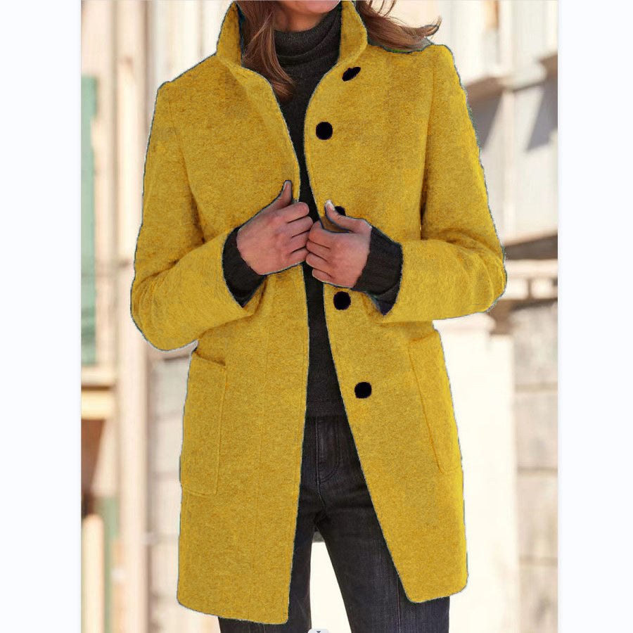 Adrienne — Manteau Long Femme Col Montant Poches Plaquées, Nelly Boutique — image 12