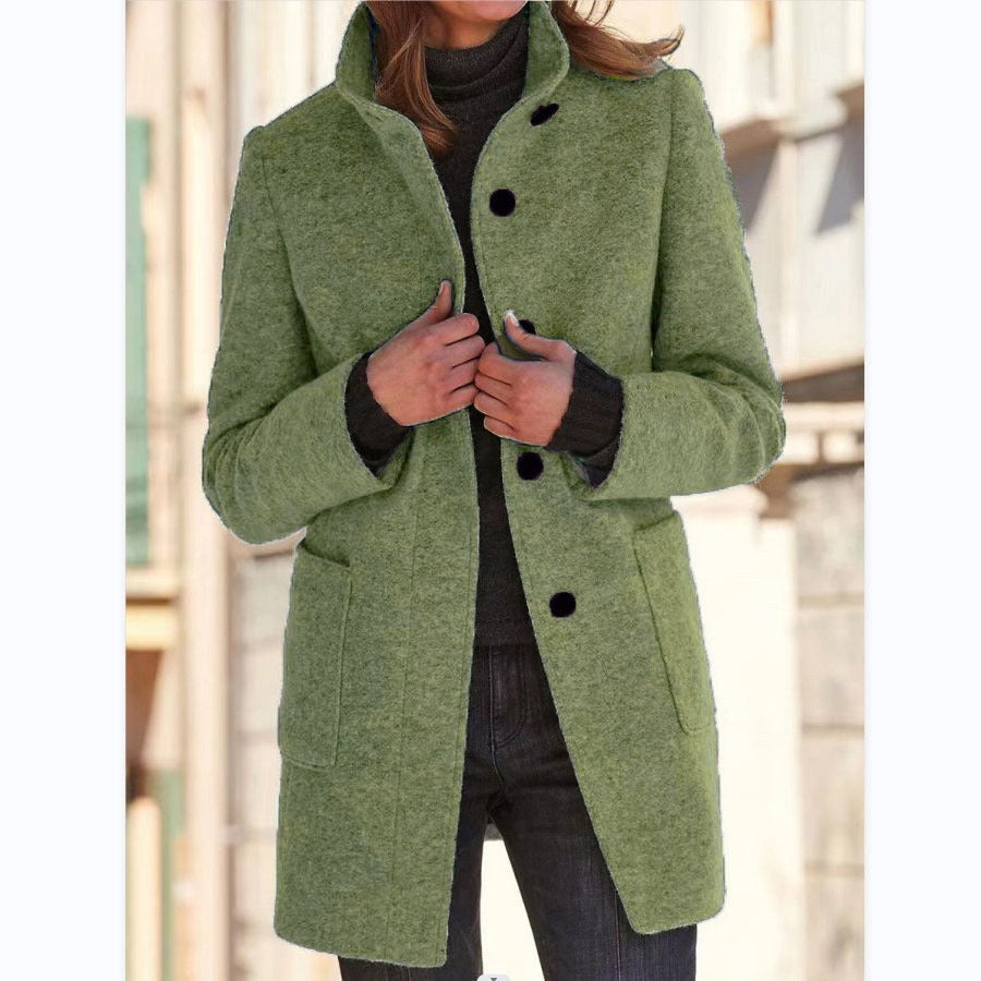 Adrienne — Manteau Long Femme Col Montant Poches Plaquées, Nelly Boutique — image 13