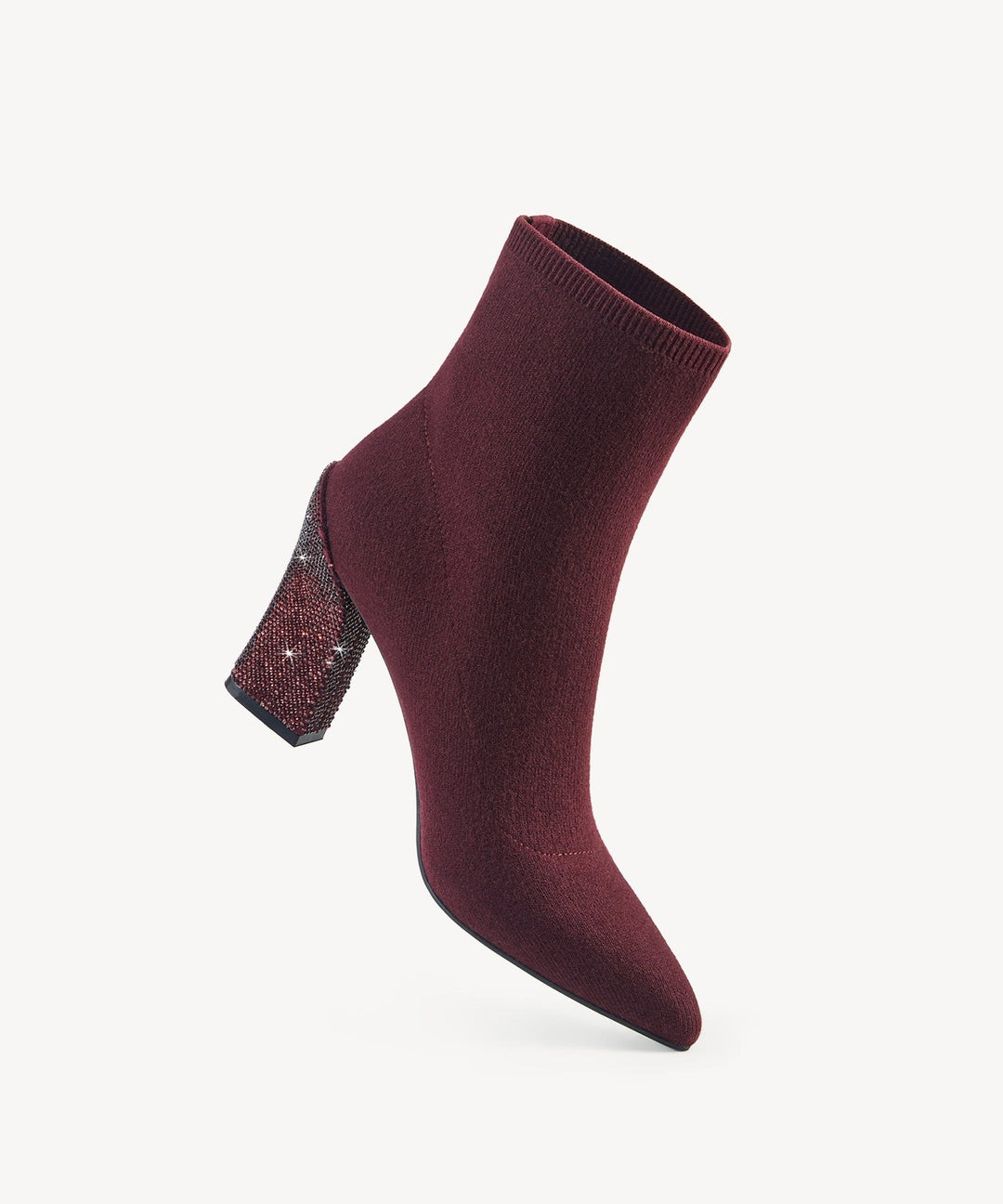 Agnès — Bottine à Talon Femme Chaussette Strass, Nelly Boutique — image 3