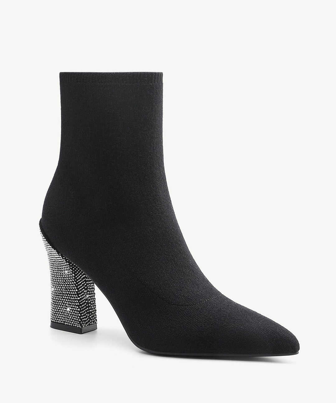 Agnès — Bottine à Talon Femme Chaussette Strass, Nelly Boutique — image 6