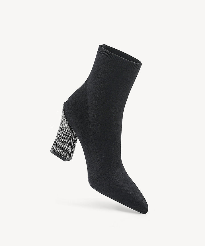 Agnès — Bottine à Talon Femme Chaussette Strass, Nelly Boutique — image 8