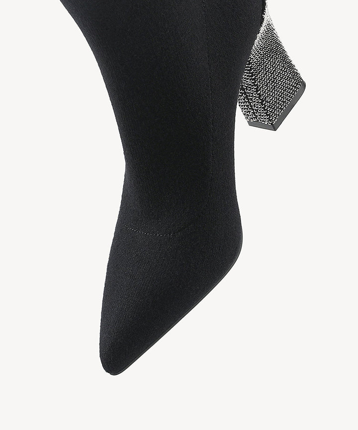 Agnès — Bottine à Talon Femme Chaussette Strass, Nelly Boutique — image 9