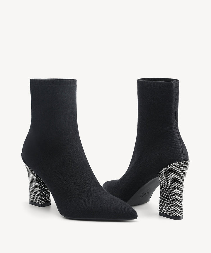 Agnès — Bottine à Talon Femme Chaussette Strass, Nelly Boutique — image 10