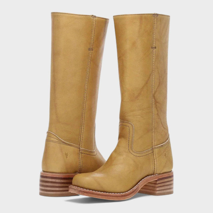 Albertine — Bottes Hautes Femme Zip Talon Carré Cuir, Nelly Boutique — image 3