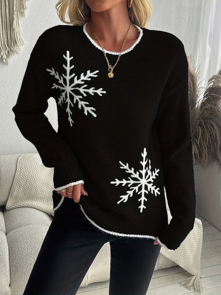 Annick — Pull de Noel Femme Jacquard Blanc Col Rond, Nelly Boutique — image 10