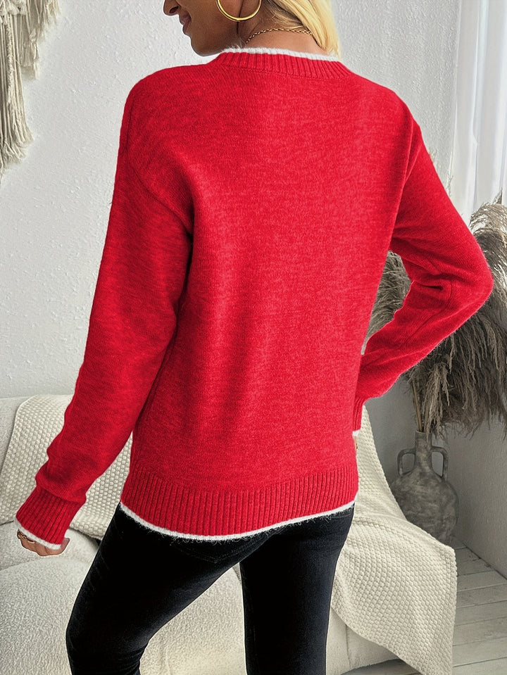 Annick — Pull de Noel Femme Jacquard Blanc Col Rond, Nelly Boutique — image 21