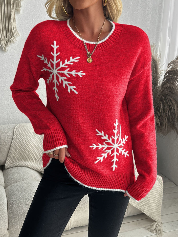 Annick — Pull de Noel Femme Jacquard Blanc Col Rond, Nelly Boutique — image 22