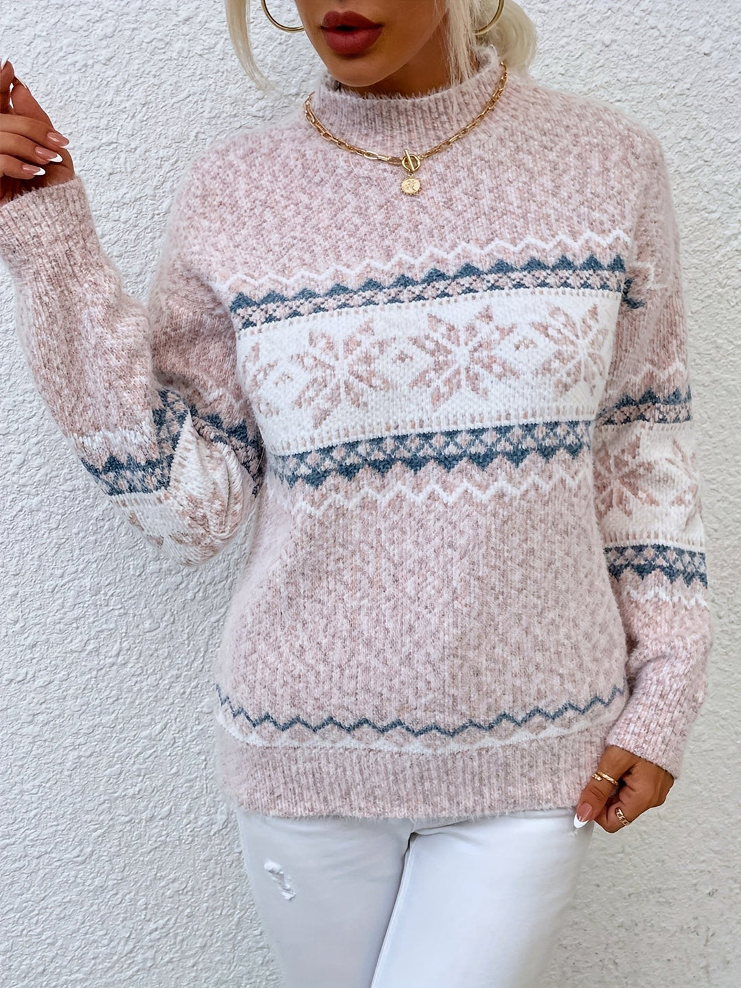 Ariane — Pull de Noel Femme Col Montant Maille Motif, Nelly Boutique — image 12
