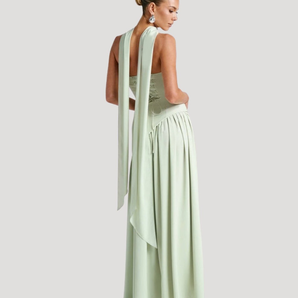 Armance — Robe de Soirée Femme Bustier Longue Plissée Fendue, Nelly Boutique — image 2