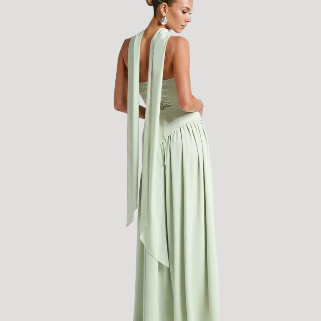 Armance — Robe de Soirée Femme Bustier Longue Plissée Fendue, Nelly Boutique — image 2