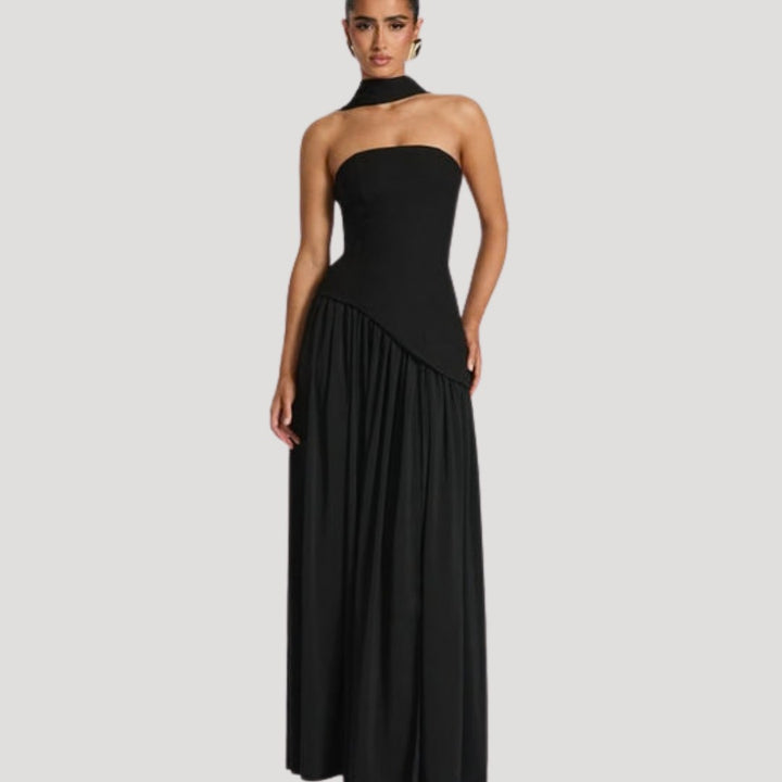 Armance — Robe de Soirée Femme Bustier Longue Plissée Fendue, Nelly Boutique — image 4