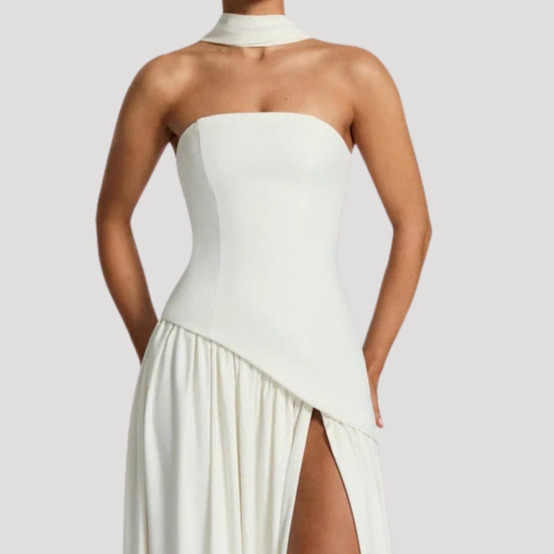 Armance — Robe de Soirée Femme Bustier Longue Plissée Fendue, Nelly Boutique — image 14
