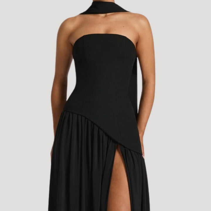 Armance — Robe de Soirée Femme Bustier Longue Plissée Fendue, Nelly Boutique — image 17