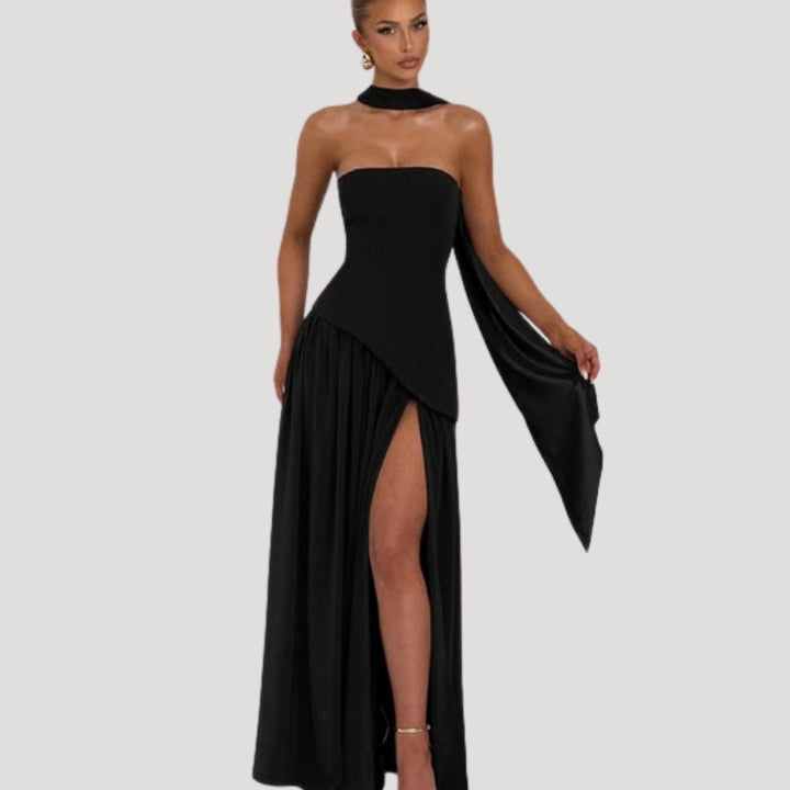 Armance — Robe de Soirée Femme Bustier Longue Plissée Fendue, Nelly Boutique — image 18