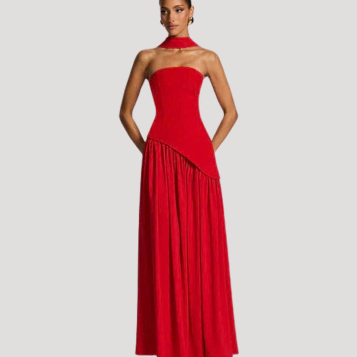 Armance — Robe de Soirée Femme Bustier Longue Plissée Fendue, Nelly Boutique — image 21