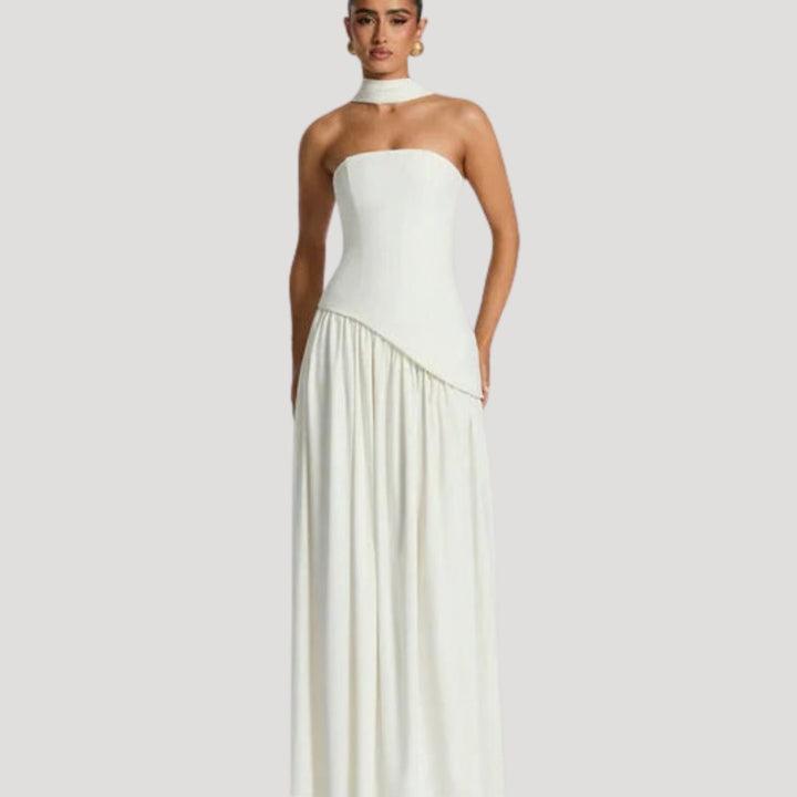 Armance — Robe de Soirée Femme Bustier Longue Plissée Fendue, Nelly Boutique — image 33