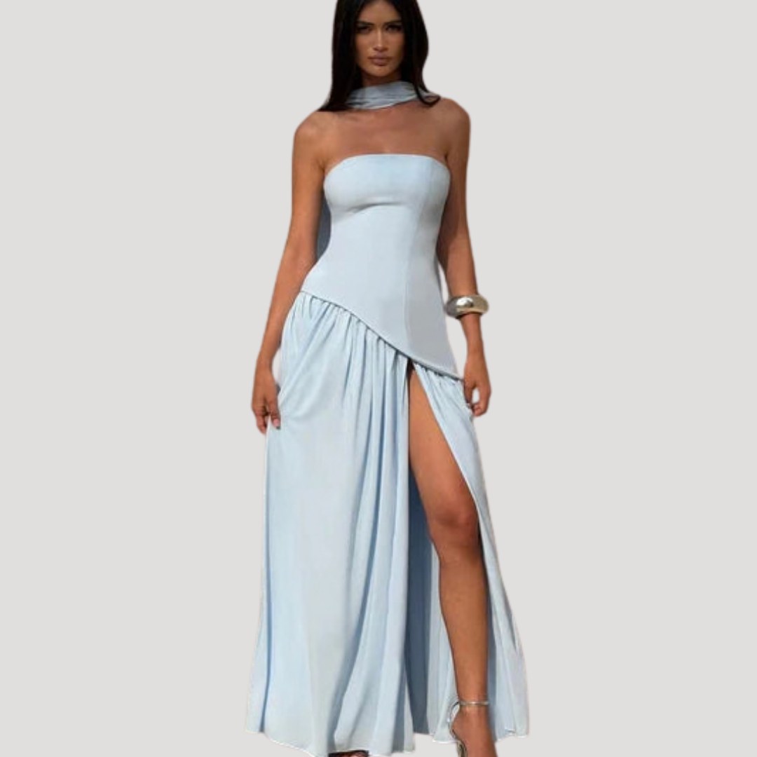 Armance — Robe de Soirée Femme Bustier Longue Plissée Fendue, Nelly Boutique — image 40
