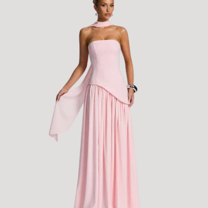 Armance — Robe de Soirée Femme Bustier Longue Plissée Fendue, Nelly Boutique — image 41