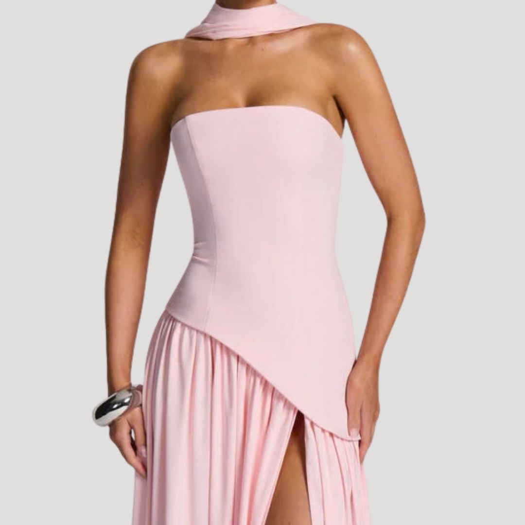 Armance — Robe de Soirée Femme Bustier Longue Plissée Fendue, Nelly Boutique — image 42