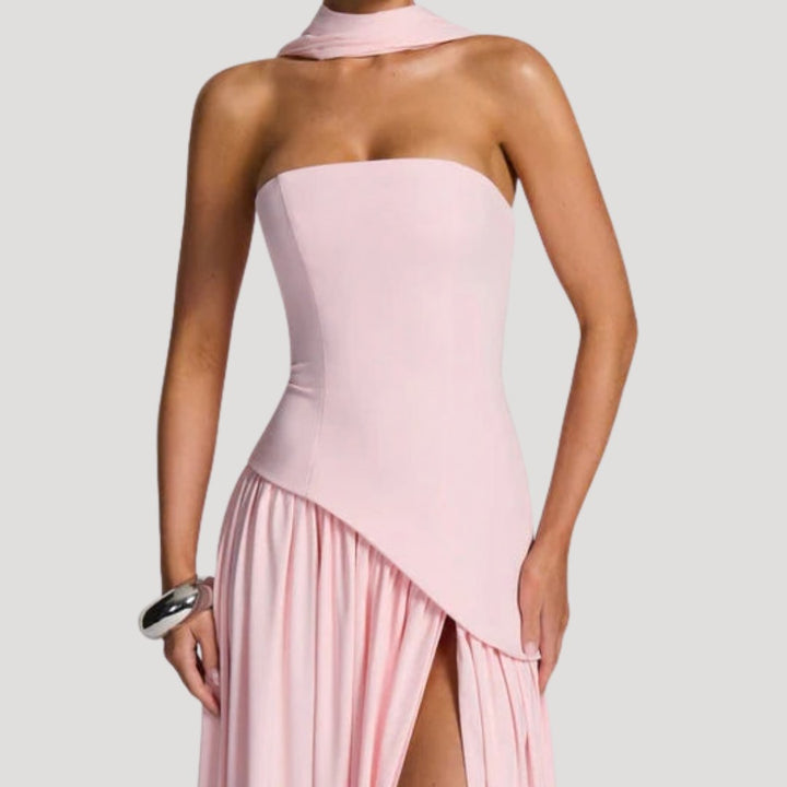 Armance — Robe de Soirée Femme Bustier Longue Plissée Fendue, Nelly Boutique — image 42