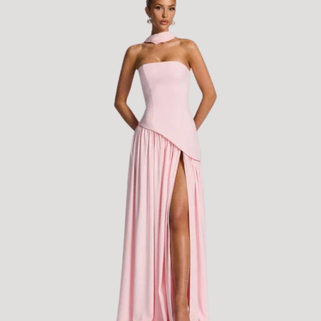 Armance — Robe de Soirée Femme Bustier Longue Plissée Fendue, Nelly Boutique — image 46