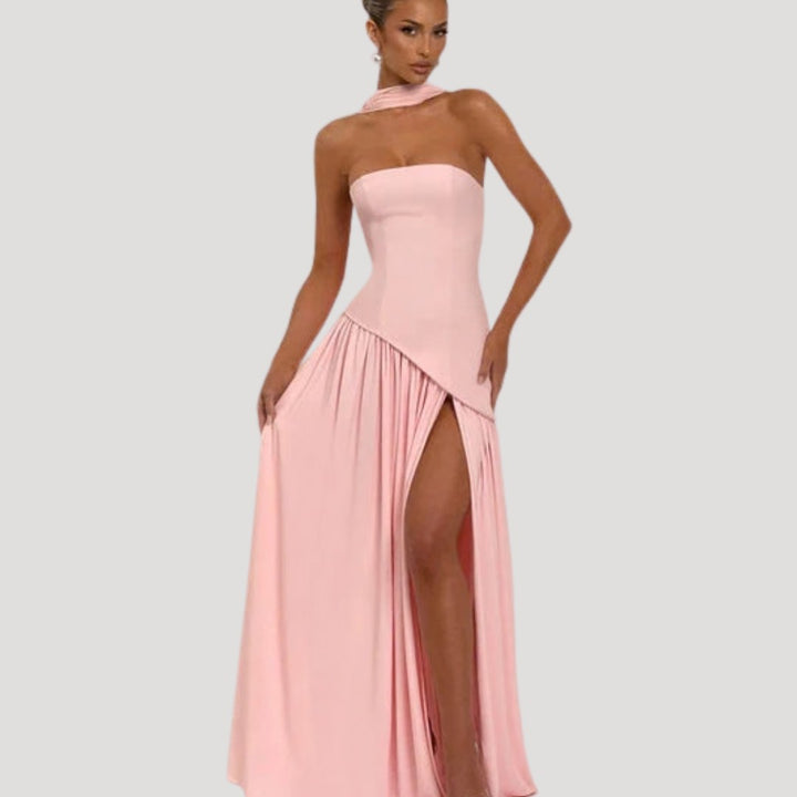 Armance — Robe de Soirée Femme Bustier Longue Plissée Fendue, Nelly Boutique — image 47