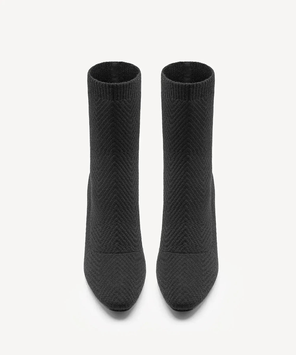 Axelle — Bottine à Talon Femme Chaussette Maille, Nelly Boutique — image 2