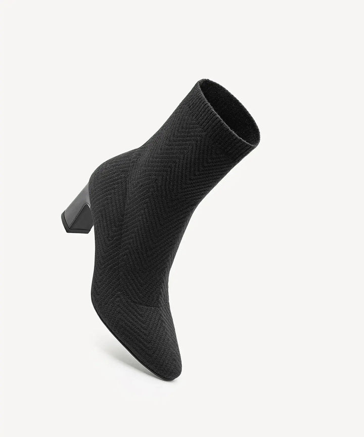 Axelle — Bottine à Talon Femme Chaussette Maille, Nelly Boutique — image 3