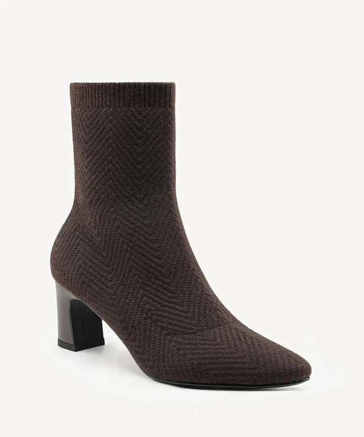 Axelle — Bottine à Talon Femme Chaussette Maille, Nelly Boutique — image 5