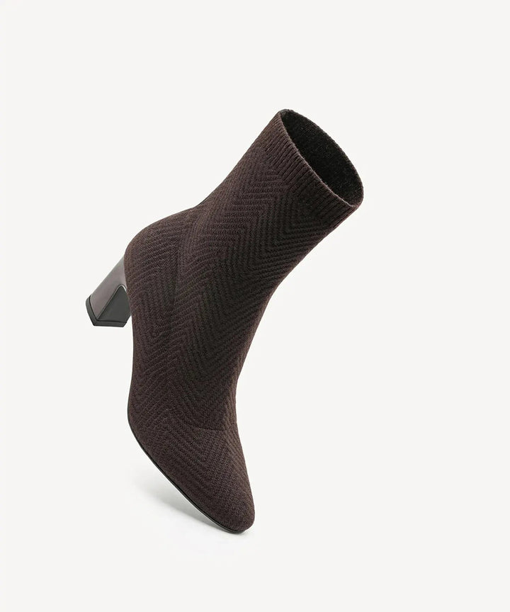 Axelle — Bottine à Talon Femme Chaussette Maille, Nelly Boutique — image 7