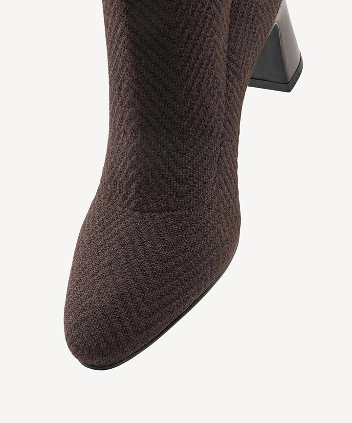 Axelle — Bottine à Talon Femme Chaussette Maille, Nelly Boutique — image 8