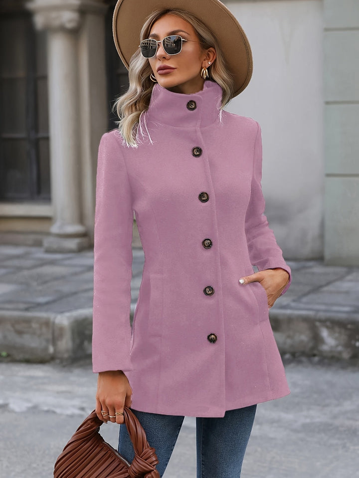 Béatrice — Manteau Femme Cintré Col Montant Boutonné, Nelly Boutique — image 4