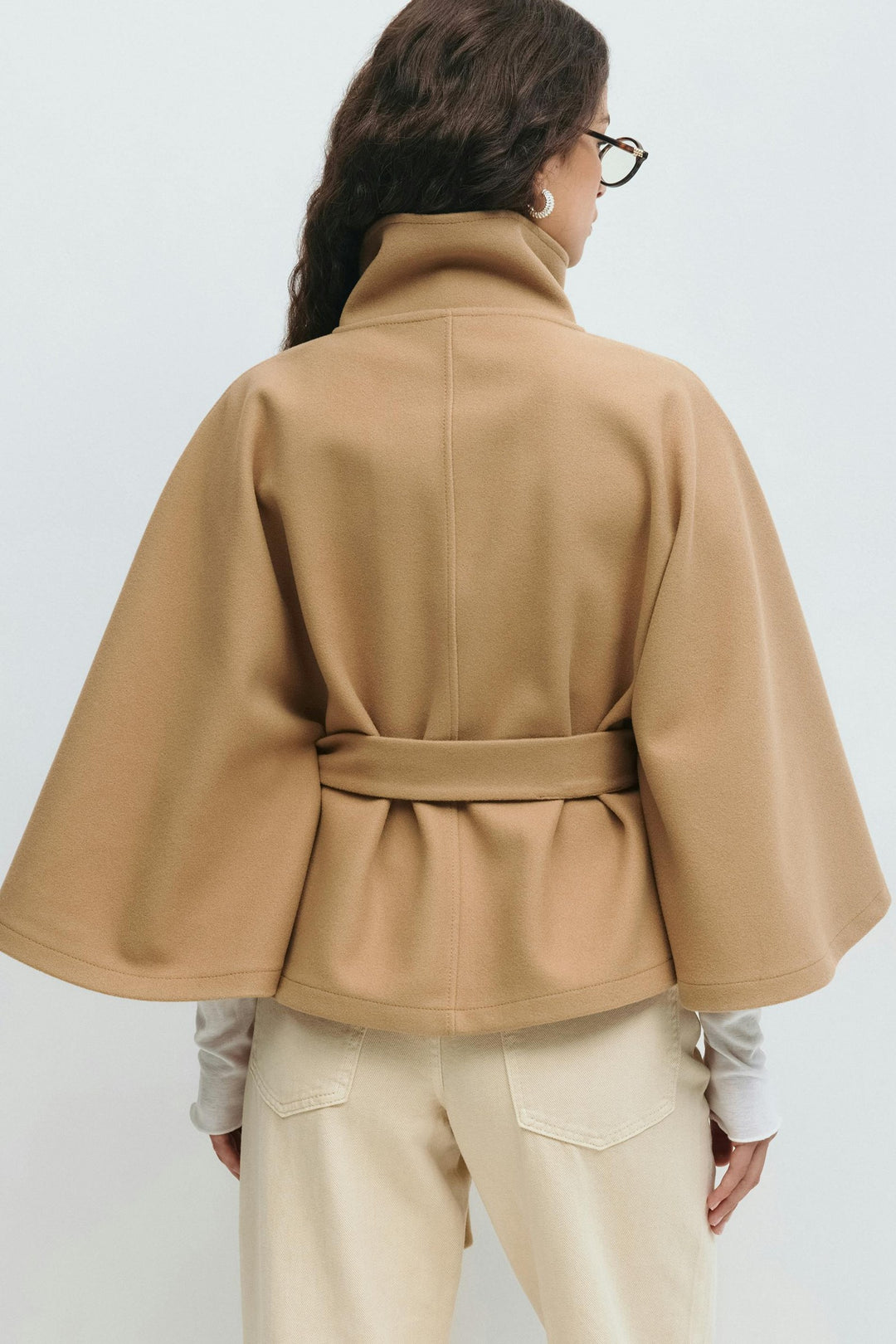 Bertille — Cape Femme Col Montant Ceinturée Courte, Nelly Boutique — image 9