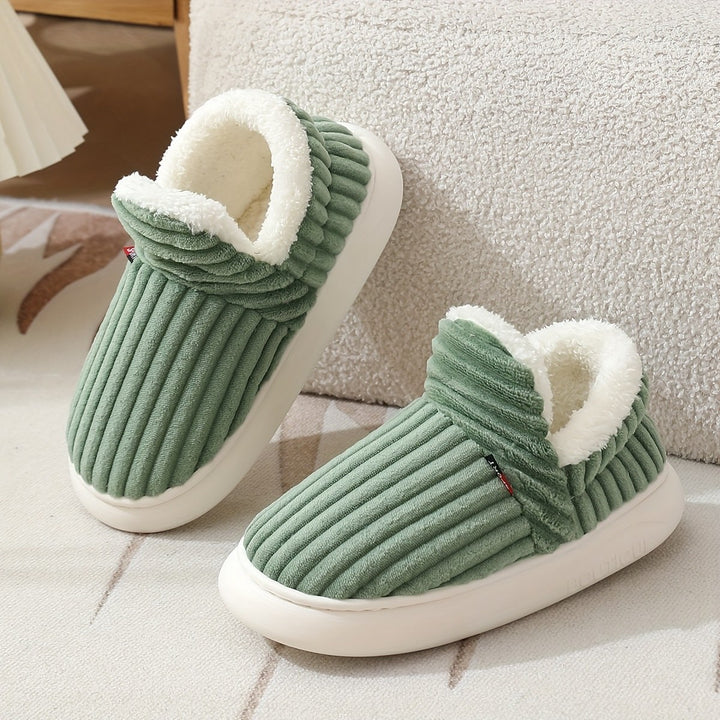 Bertrande — Chaussons Femme Fourrés en Velours Côtelé à Semelle Souple, Nelly Boutique — image 2