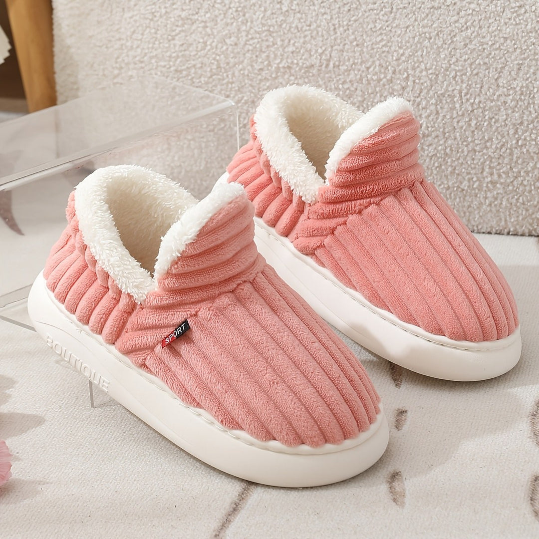 Bertrande — Chaussons Femme Fourrés en Velours Côtelé à Semelle Souple, Nelly Boutique — image 6
