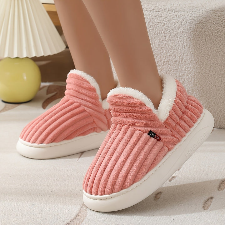 Bertrande — Chaussons Femme Fourrés en Velours Côtelé à Semelle Souple, Nelly Boutique — image 8