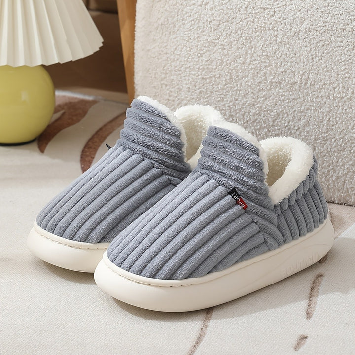 Bertrande — Chaussons Femme Fourrés en Velours Côtelé à Semelle Souple, Nelly Boutique — image 9