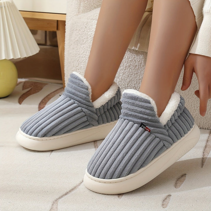 Bertrande — Chaussons Femme Fourrés en Velours Côtelé à Semelle Souple, Nelly Boutique — image 11