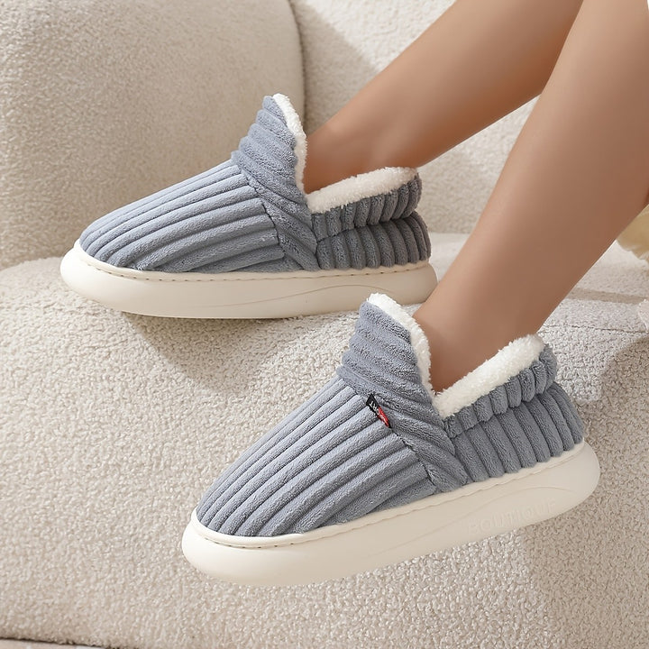 Bertrande — Chaussons Femme Fourrés en Velours Côtelé à Semelle Souple, Nelly Boutique — image 12
