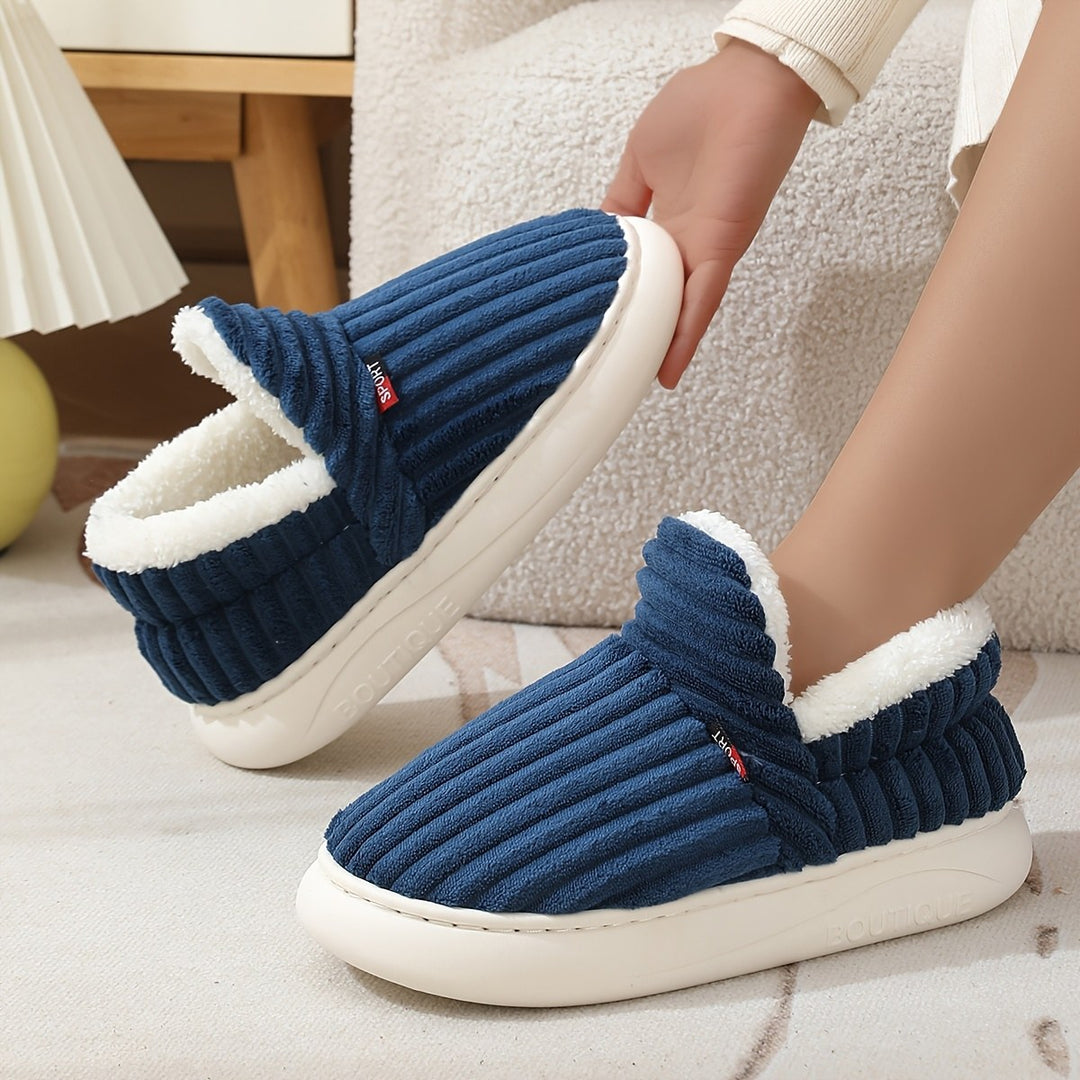 Bertrande — Chaussons Femme Fourrés en Velours Côtelé à Semelle Souple, Nelly Boutique — image 15