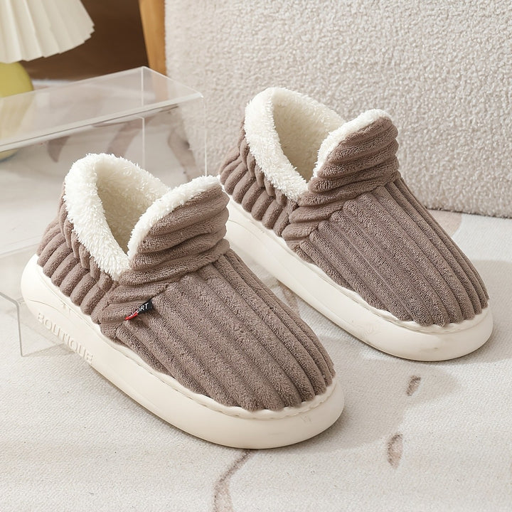 Bertrande — Chaussons Femme Fourrés en Velours Côtelé à Semelle Souple, Nelly Boutique — image 18