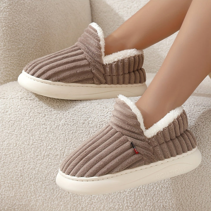 Bertrande — Chaussons Femme Fourrés en Velours Côtelé à Semelle Souple, Nelly Boutique — image 19