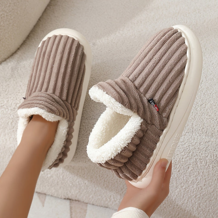 Bertrande — Chaussons Femme Fourrés en Velours Côtelé à Semelle Souple, Nelly Boutique — image 20